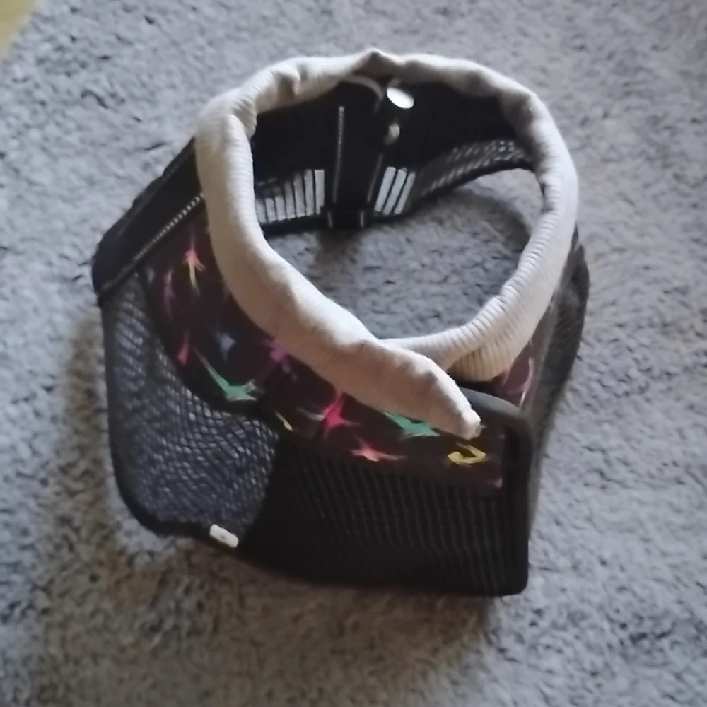 Reflective Black and Multicolor Dog Cone Collar